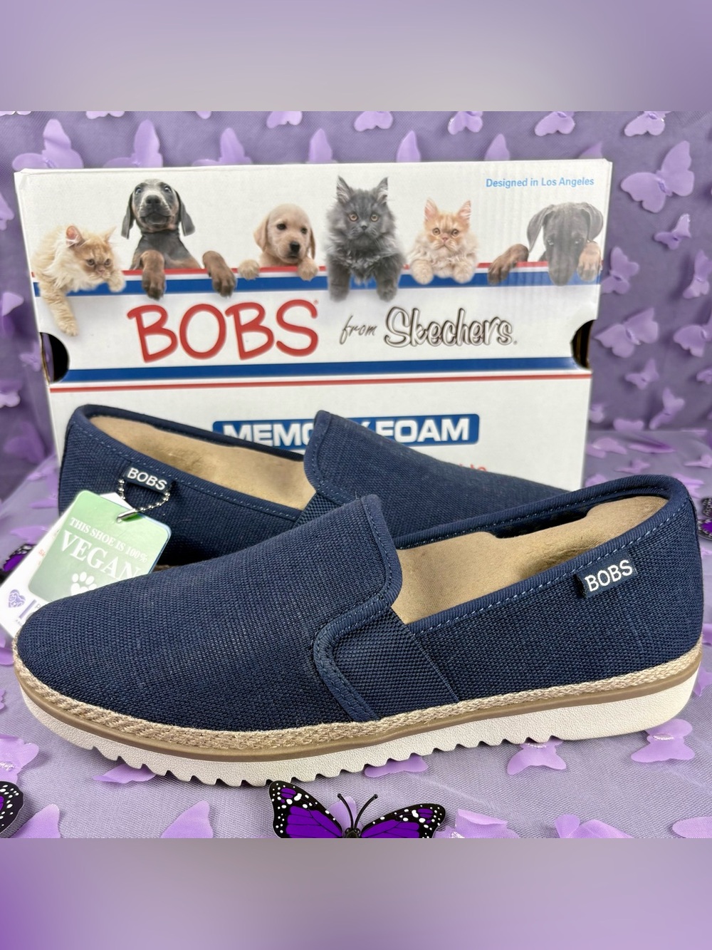 BOBS from Skechers Navy Slip-On Loafers